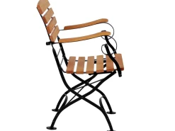Holz Klappsessel Maja Flachstahl-Robinie