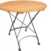 Holz Klapptisch Maja Flachstahl-Robinie Ø85cm