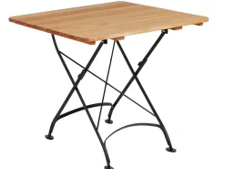 Holz Klapptisch Maja Flachstahl-Robinie 80x80cm