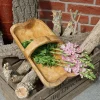 Holzschale Teak mit Henkel quer 42x20x15cm