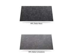 HPL Gartentisch Bergamo 278x100cm Edelstahl graphit
