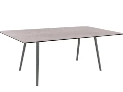 Interno Tisch anthrazit Rundrohr konisch Silverstar 2.0 Stone light 180 x 100 cm