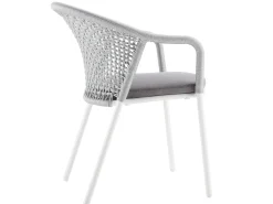 Jooy Stapelsessel String-Flex white inkl. Sitz-Polster anthracite