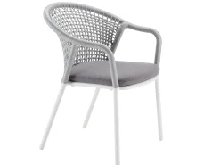 Jooy Stapelsessel String-Flex white inkl. Sitz-Polster anthracite