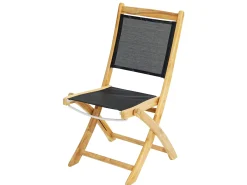 Klappstuhl Fairchild Teak Textilene® schwarz