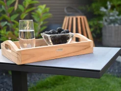 Kleines Teakholz Tablett Materam 34x24cm