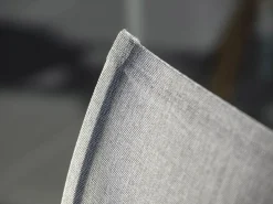 Leah Sessel Teak mit Textilenbezug Leinen grau