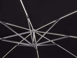LED Ampelschirm Easy Swing Ø350cm silber|schwarz O´bravia