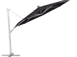 LED Ampelschirm Easy Swing Ø350cm silber|schwarz O´bravia