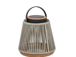 LED Solarleuchte Aurora konisch Alu Rope Ø34x37cm