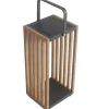 LED Solarleuchte Solara Aluminium Teak Höhe 51cm