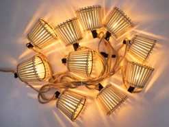Lichterkette Okinawa Bambus Solar & Akku 10 LED Birnen 800cm