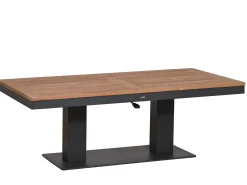 Lift-Tisch Levaro Teakholz Alu anthrazit 138x80cm