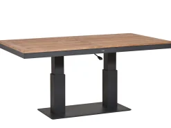 Lift-Tisch Levaro Teakholz Alu anthrazit 160x90cm