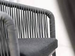 Loop Dining Sessel Alu anthracite String-Flex anthracite