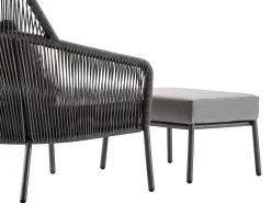 Loop Lounge Hocker Alu anthracite