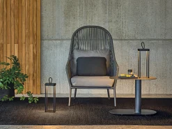 Loop Lounge Sessel Hochlehner Alu anthracite String-Flex anthracite