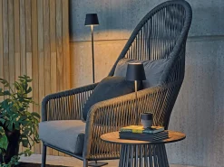 Loop Lounge Sessel Hochlehner Alu anthracite String-Flex anthracite