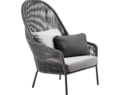 Loop Lounge Sessel Hochlehner Alu anthracite String-Flex anthracite