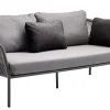 Loop Lounge 2-Sitzer Sofa Alu anthracite String-Flex anthracite