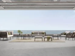 Loop Lounge 2-Sitzer Sofa Alu anthracite String-Flex anthracite