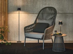 Loop Set 2-teilig Lounge Sessel Hochlehner & Hocker anthracite