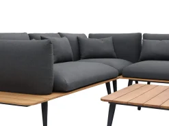 Loungemöbel Outdoor Stoff Loungeset Outback Alu Teak