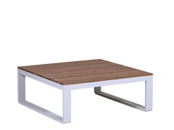 Loungemöbel Set Ecke Lagoni Holz Alu weiß