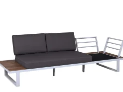 Loungemöbel Set Ecke Lagoni Holz Alu weiß
