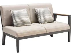 Loungeset Ecke Regency 7-teilig Alu-Teak Living