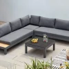 Lounge Set Ecke Solis Alu anthracite Teak Sunbrella Dekton