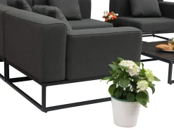 Loungeset Emerald modular 8-teilig mit Outdoorpolster Dark grey