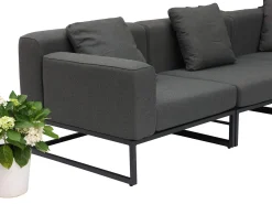 Loungeset Emerald modular 8-teilig mit Outdoorpolster Dark grey