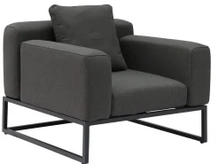 Loungeset Emerald modular 8-teilig mit Outdoorpolster Dark grey