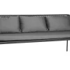 Loungeset Greta Dining Ecke links Alu anthrazit Synthetikfaser platin