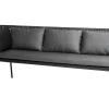 Loungeset Greta Dining Ecke rechts Alu anthrazit Synthetikfaser platin