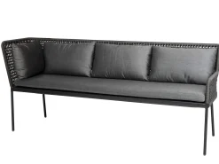 Loungeset Greta Dining Ecke rechts Alu anthrazit Synthetikfaser platin