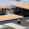 Lounge Set Memphis 4-teilig Alu matt royal grey Teak