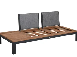 Lounge Set Memphis 4-teilig Alu matt royal grey Teak