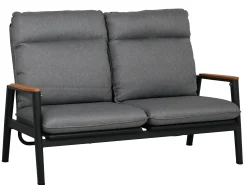 Loungesofa 2-Sitzer verstellbar Savoy Aluminium Rope Teak
