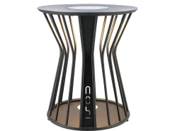 Lounge Tisch Cosilumia round black mit Solar LED Ø52x60cm