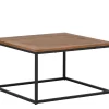 Loungetisch Kaffeetisch Vega 80x80cm Aluminium anthrazit Teak