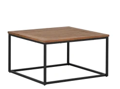 Loungetisch Kaffeetisch Vega 80x80cm Aluminium anthrazit Teak