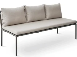 Marla Dining Lounge Set 2-teilig Alu anthrazit Kordel salt