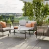 Marla Lounge-Sessel Alu anthrazit Kordel salt