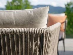 Marla Lounge-Sessel Alu anthrazit Kordel salt