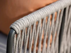 Marla 2-Sitzer Lounge-Sofa Alu anthrazit Kordel salt