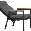 Move Relaxsessel Catania Alu anthrazit mit Teak-Armlehnen