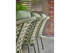 Nappa Dining Chair Rope matt royal grey Macramé weaving