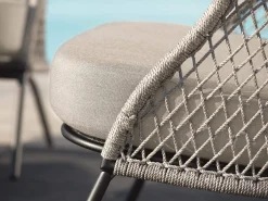 Odea Lounge Sessel schwarz matt Kordel salt